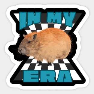 In My Era Capybara Meme Ironic Retro Cute Viral Sticker